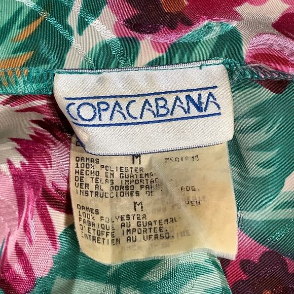 Vintage Copacabana Floral Satin Robe, Size M – Tropical, Boho, Statement Piece - Picture 5 of 5